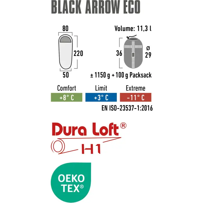 high-peak-mummy-sleeping-bag-black-arrow-eco-dark-greenred-43323-23230-w.webp