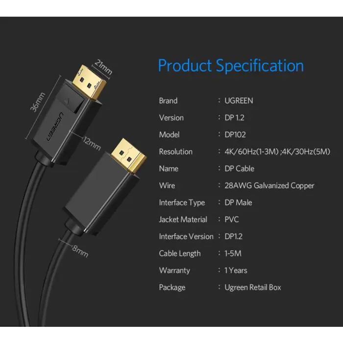 ugreen-displayport-12-cable-15m-polybag-74384-e0013437.webp