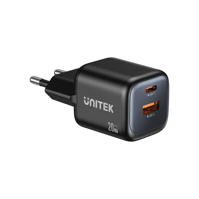 unitek-wall-charger-2x-gan-usb-a-usb-c-20w-black-95006-ladutksic0039.webp
